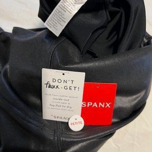 SPANX - Faux Leather Leggings in 1X Petite NEVER WORN, NWT